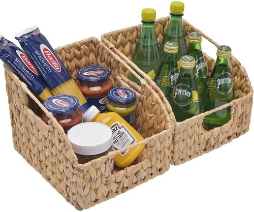 Water Hyacinth Wicker Baskets with Built-in Handles Hand Woven Baskets   | eBay | eBay US