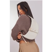 Beige Half Moon Buckle Shoulder Bag | PrettyLittleThing UK