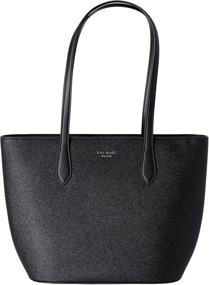 Kate Spade Glimmer Large Top Zip Tote Shoulder Bag Glitter Holiday (Black)   | Amazon (US)