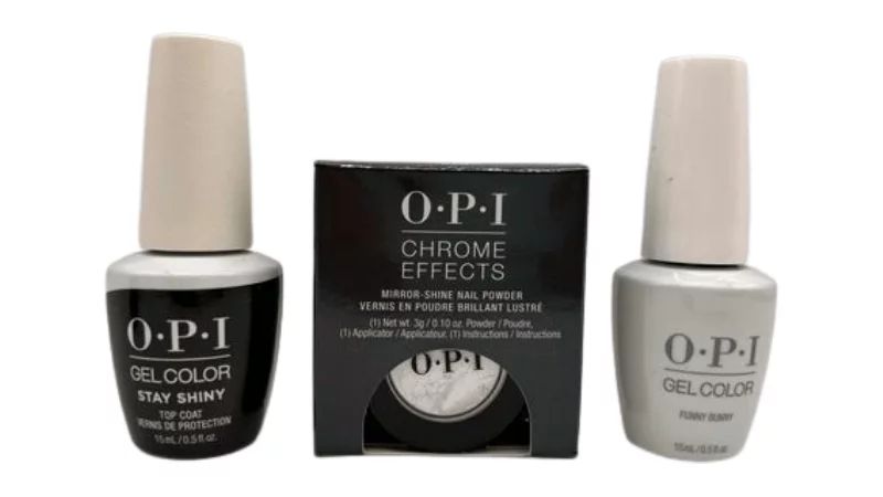 OPI Chrome Effects Tin Man Can, Gelcolor Funny Bunny, Shiny Top Coat - 3pc Set "Glazed Donut Nail... | Walmart (US)