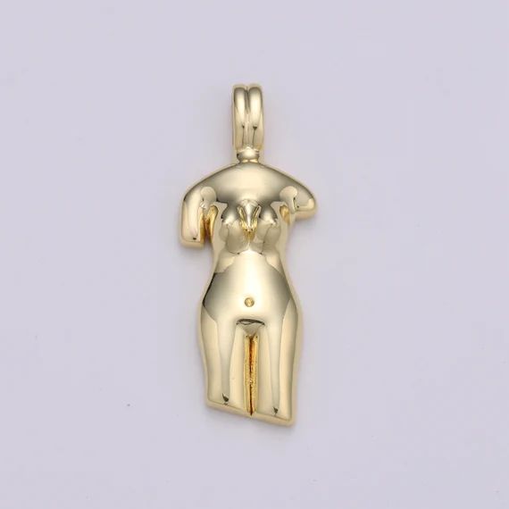 14k Gold Filled Female Body Pendant // Girl Power Charm // Female Empowerment Necklace Charm La F... | Etsy (US)