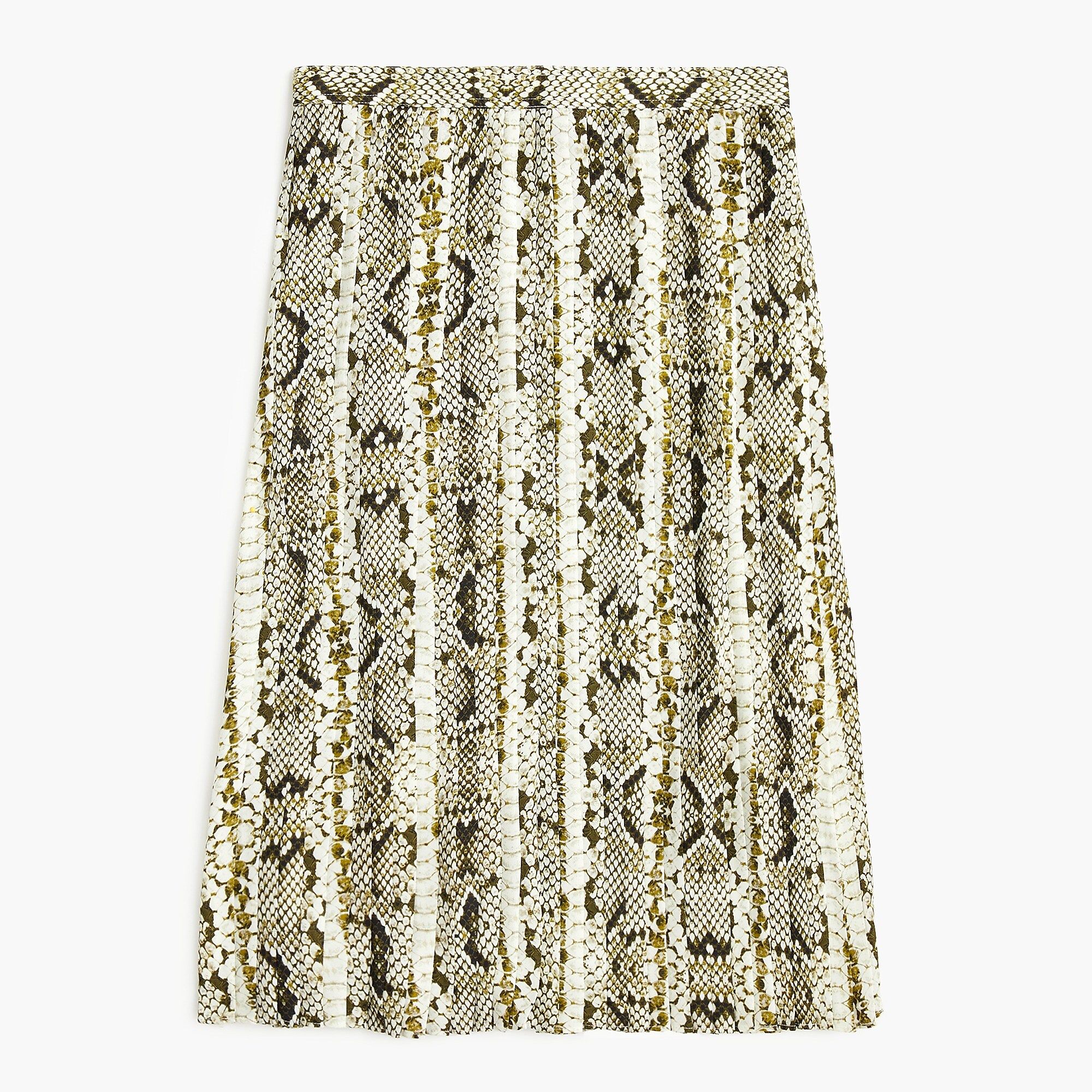 Pleated midi skirt in snakeskin print | J.Crew US