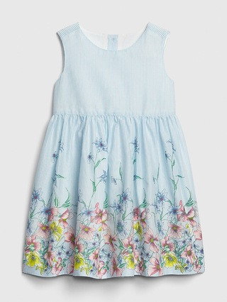 Toddler Floral Stripe Fit And Flare Dress | Gap US
