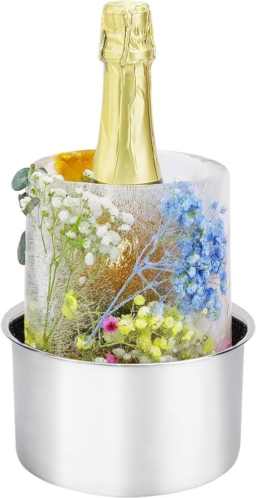 Ice Mold Wine Bottle Chiller,DIY Ice Bucket for Champagne Wine Whisky Cocktail Beer Drink at Part... | Amazon (US)