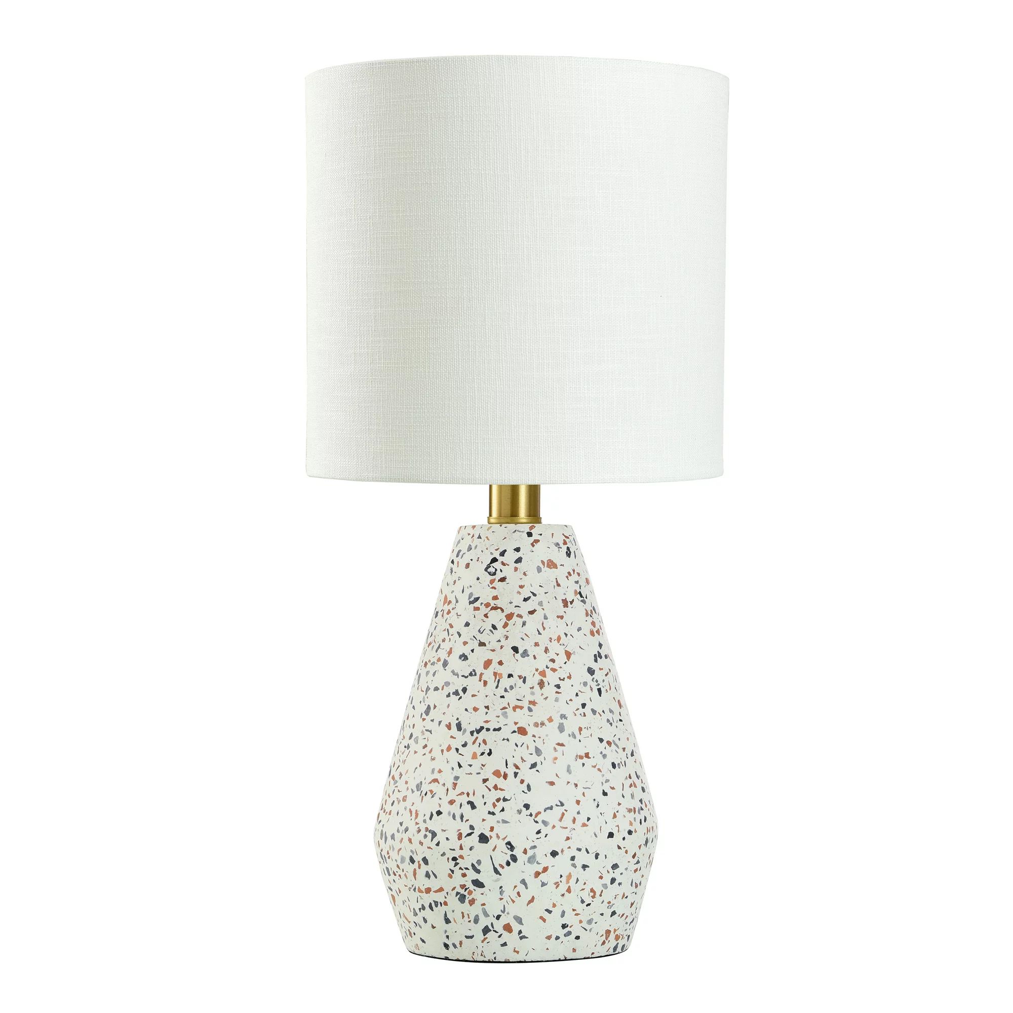 Mainstays Terrazzo Table Lamp with White Drum Shade, 16.75" | Walmart (US)