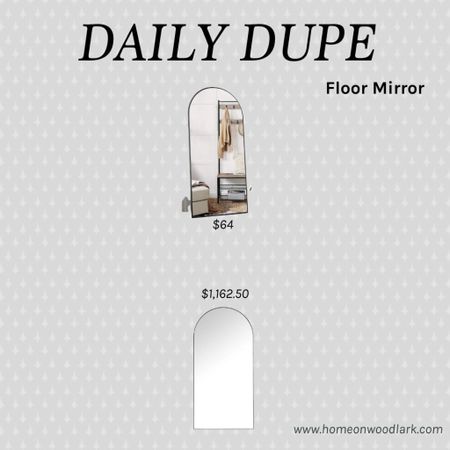 I want this floor mirror from Walmart!  Sold in stores and looks like the McGee and Co mirror.  

Walmart floor mirror.  McGee and Co floor mirror.  Arched mirror.  

#LTKStyleTip #LTKFamily #LTKHome