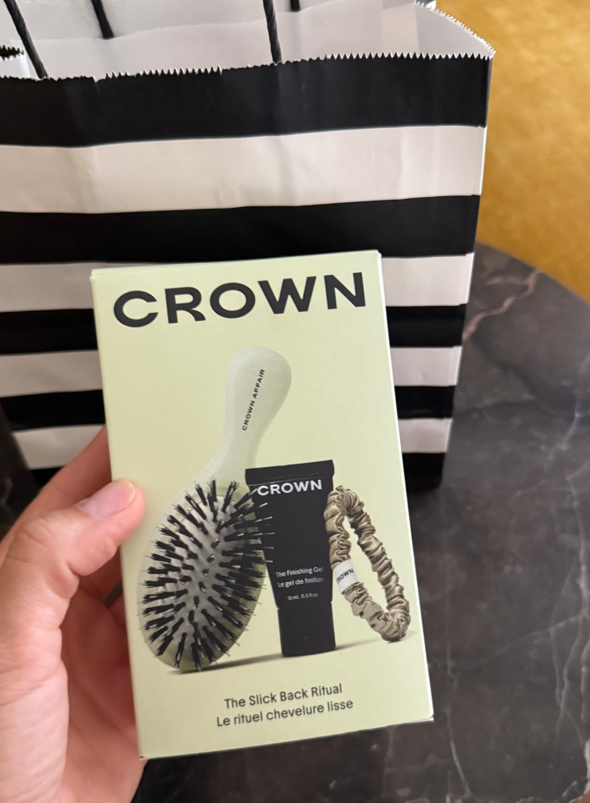 #crownaffair #hair products 
i die for this smell ,and this little tiny brush i can take with me
in my purse wherever i go

#LTKTravel #LTKStyleTip #LTKBeauty