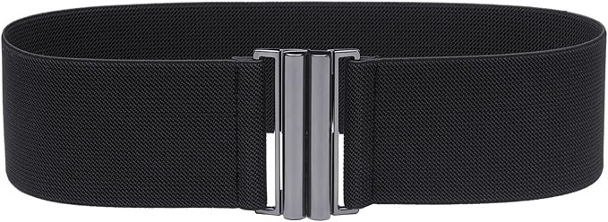 Womens Wide Elastic Waist Belt Cinch Belt Trimmer Stretch Waistband | Amazon (US)