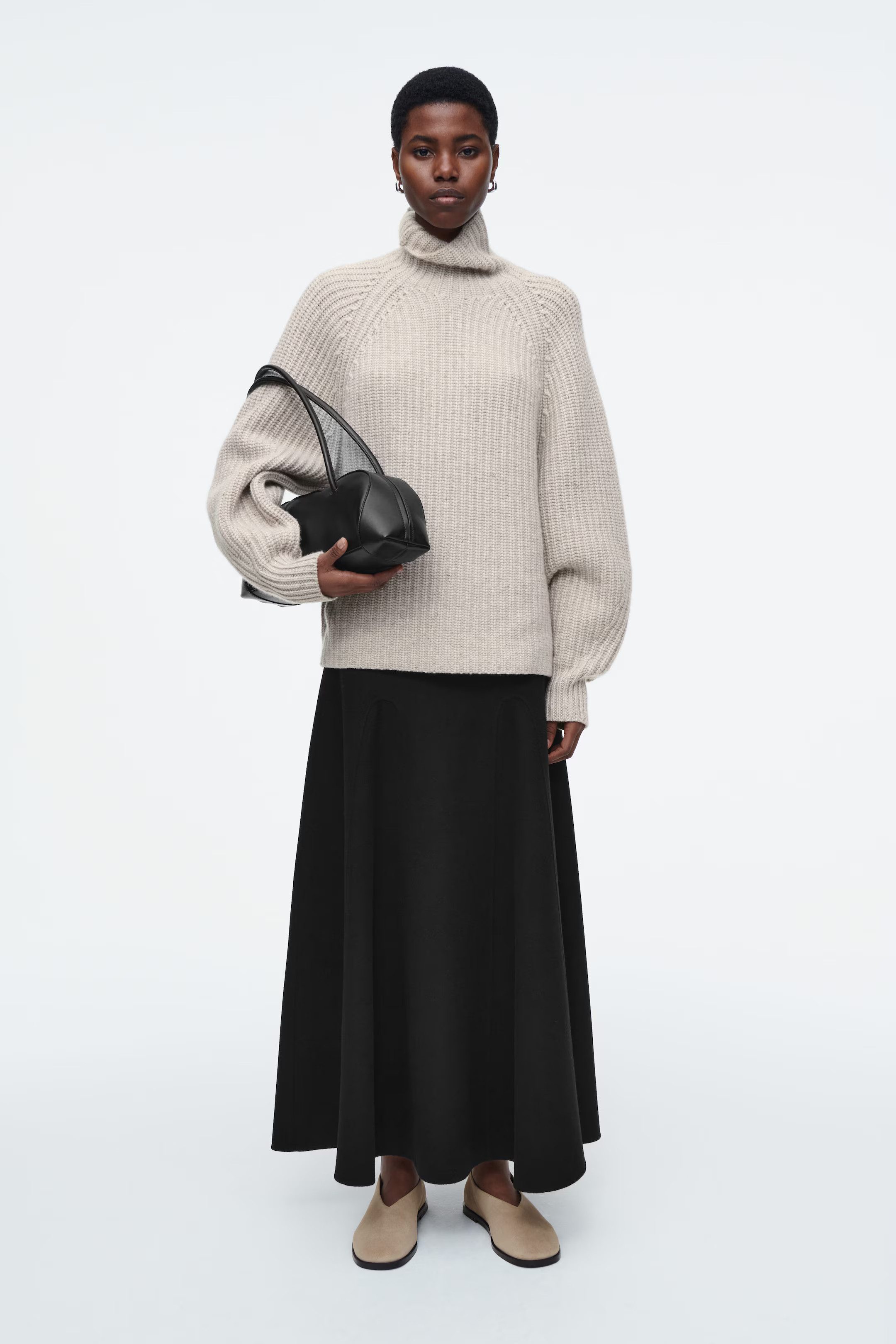 SUEDE BALLET FLATS - BEIGE | COS (EU)