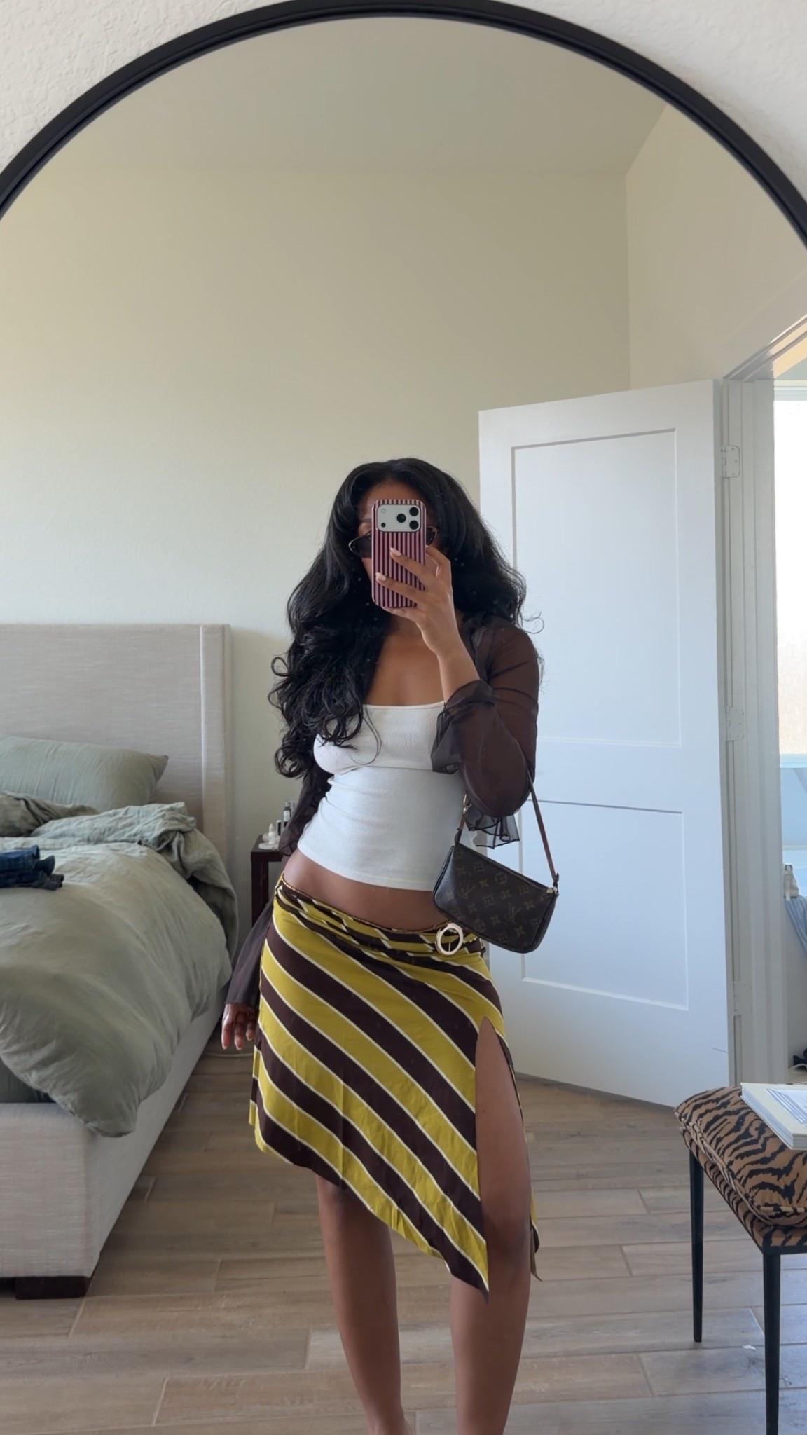 Feels like early spring this weekend 🌻 Wearing this cutie striped skirt from @princesspolly-us 

#LTKSpringSale #LTKootd