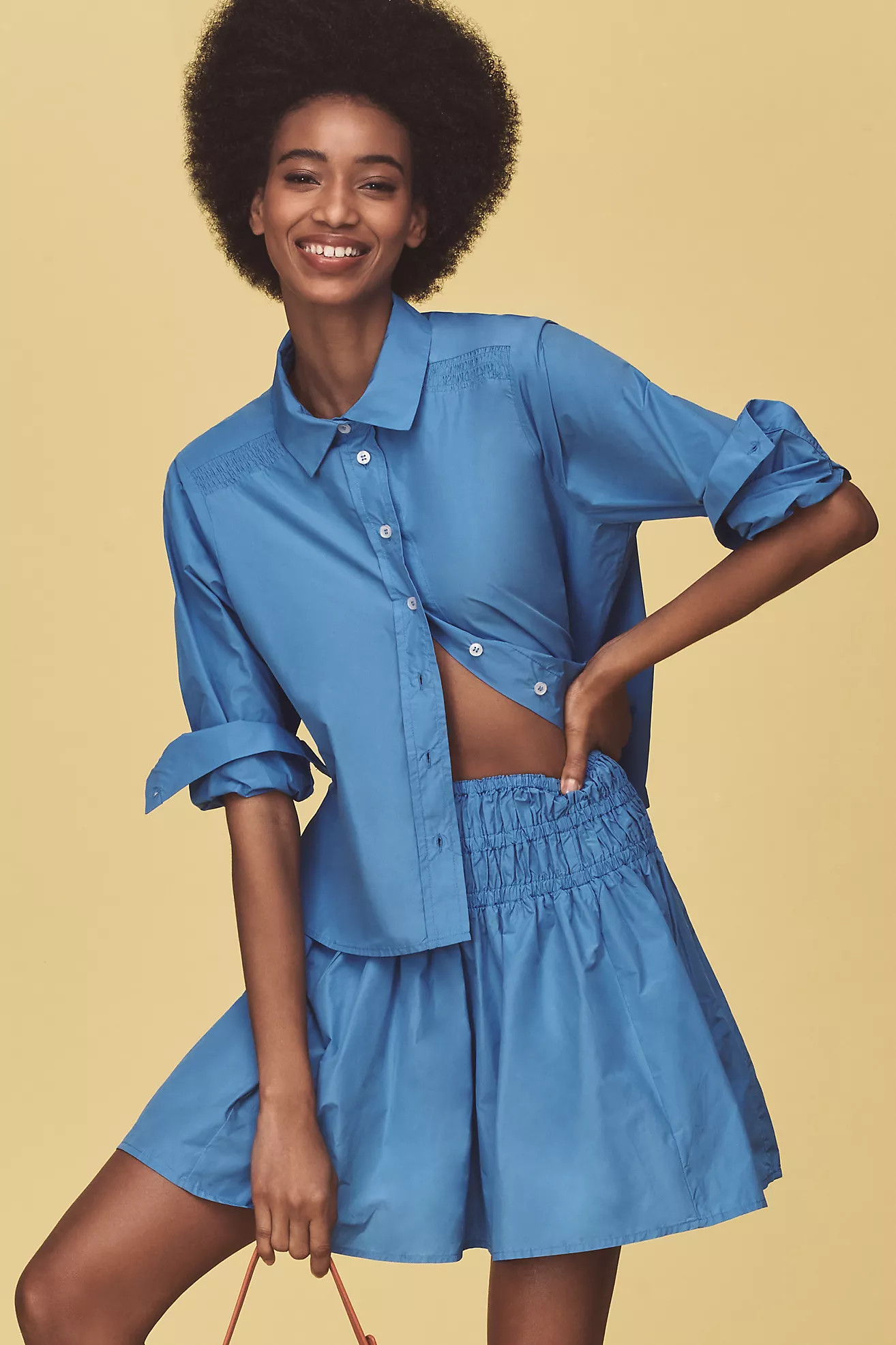 By Anthropologie Long-Sleeve Hardware Buttondown Blouse | Anthropologie (US)