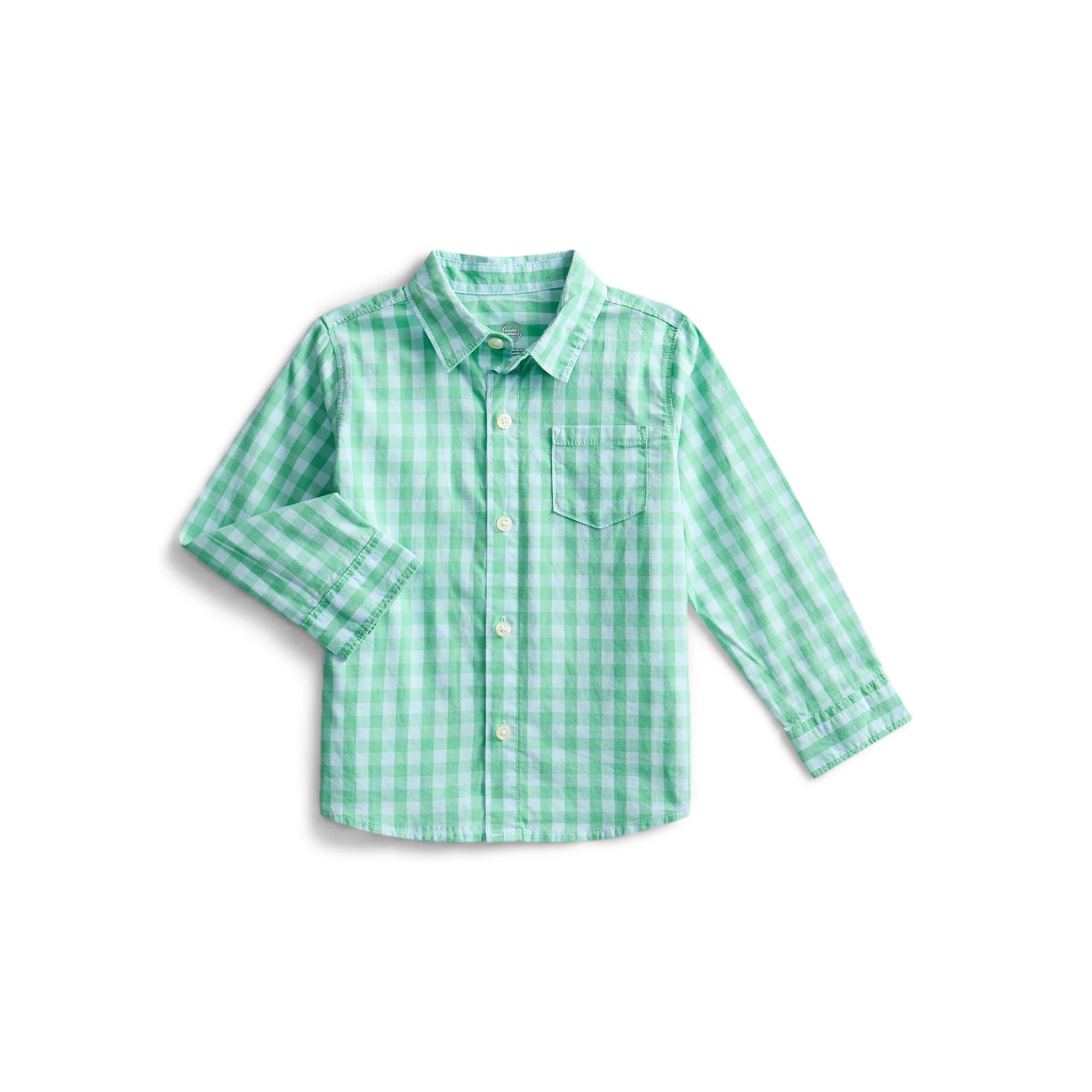 Wonder Nation Toddler Boys Woven Shirt, Sizes 12M-5T | Walmart (US)