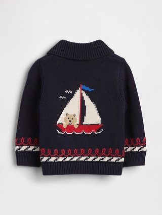 Baby Nautical Shawl Cardigan Sweater | Gap (US)