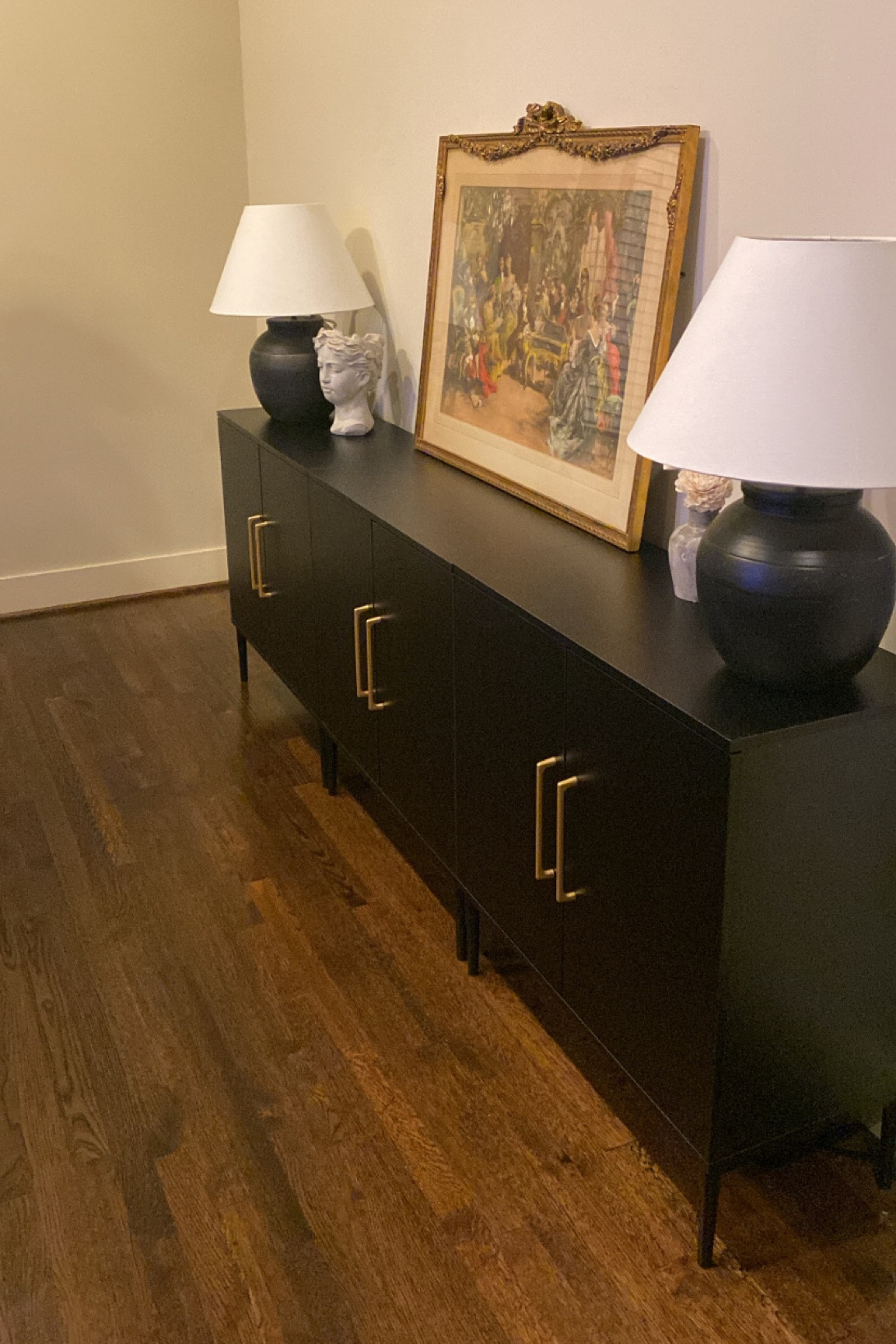 DIY 91” sideboard with affordable cabinets 

#LTKHoliday #LTKGiftGuide #LTKhome