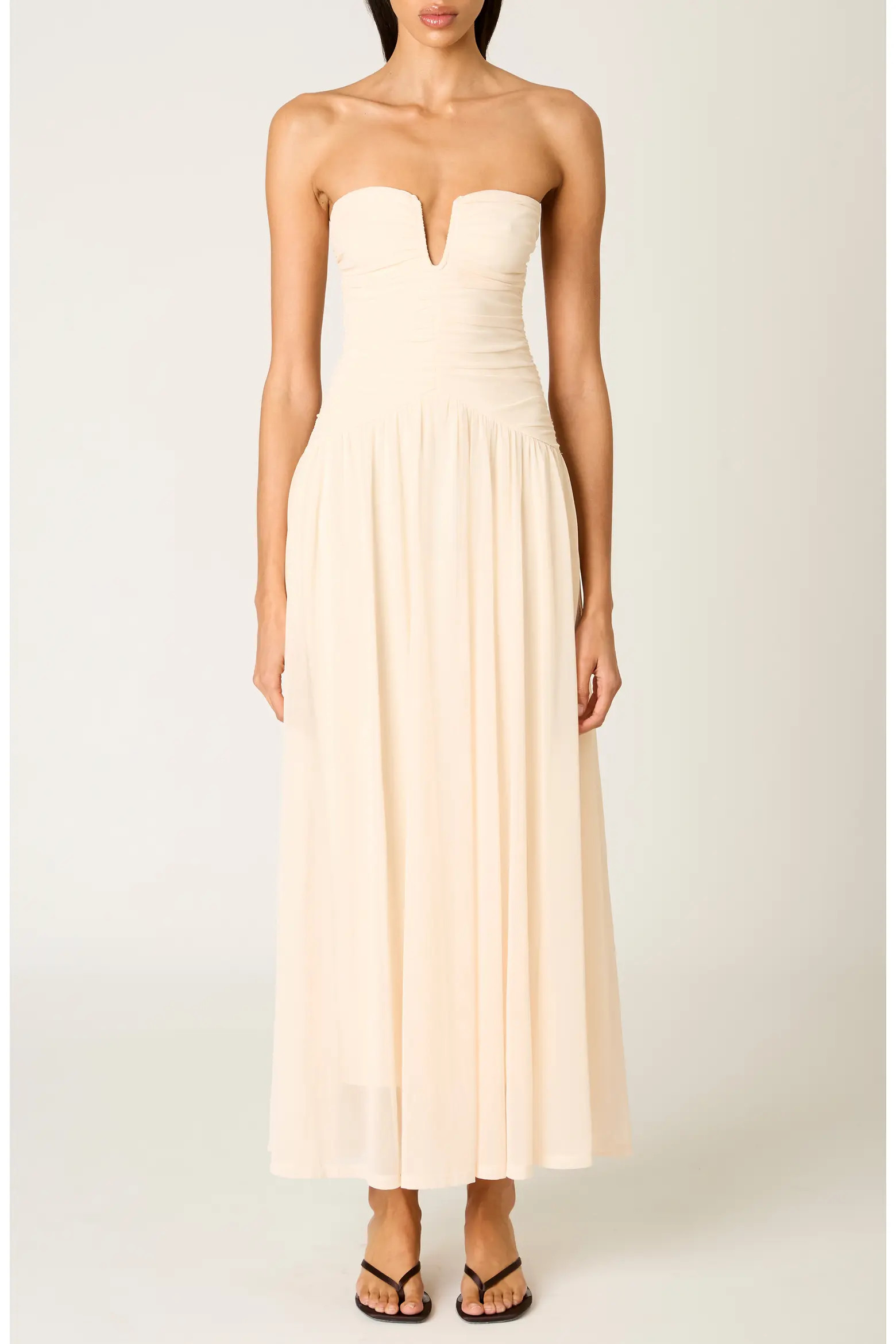 Beverly Ruched Strapless Chiffon Maxi Dress (Women) | Nordstrom | Nordstrom