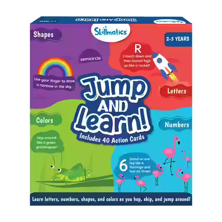 Skillmatics Jump and Learn, 40 Cards, Early Learning Flash Cards, Ages 2-5 | Walmart (US)