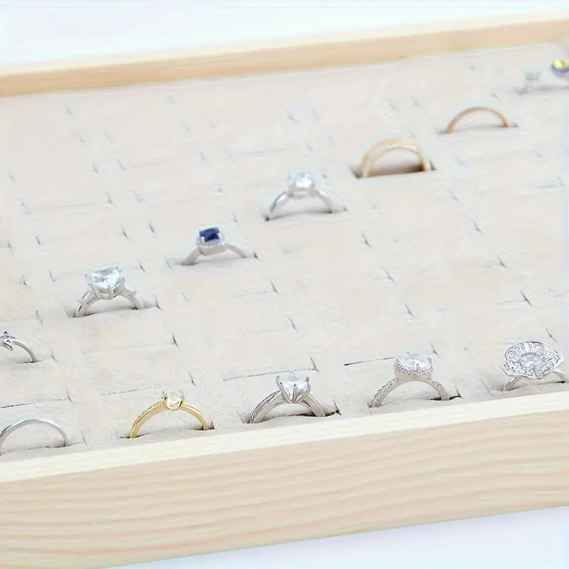 Wooden Velvet Cloth Jewelry Tray Minimalist Style Jewelry - Temu | Temu Affiliate Program