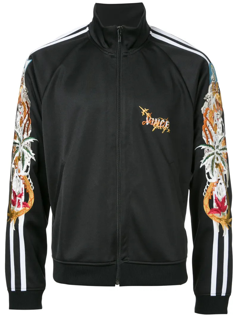 Doublet embroidered track jacket, Men's, Size: Medium, Black, Polyester | FarFetch US