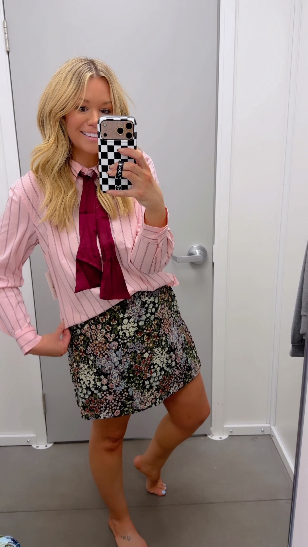 This is the cutest outfit from Walmart! 
Top: tts medium 
Skirt: tts 10