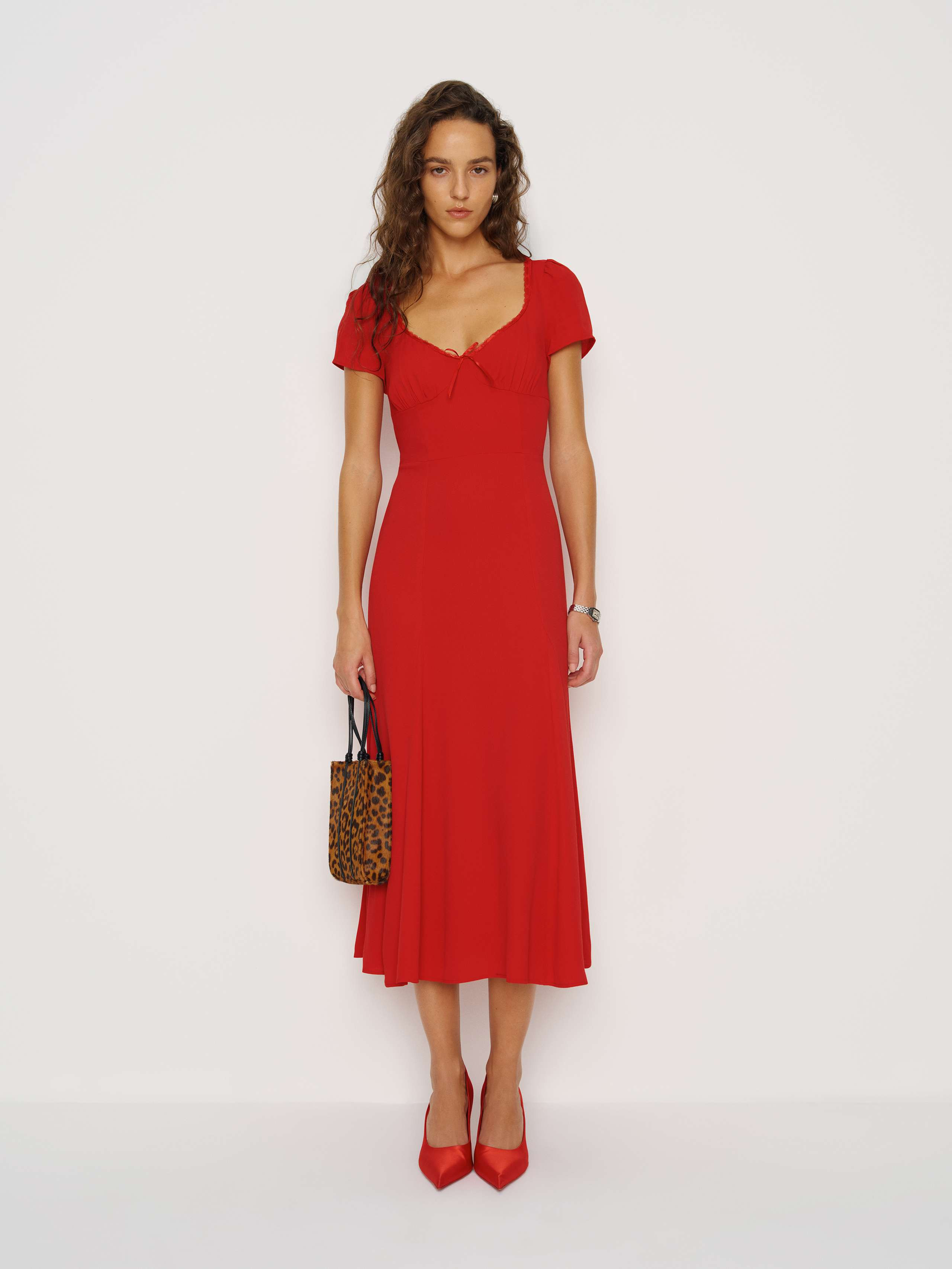 Reformation Afton Dress Red 10 | Reformation (Global)