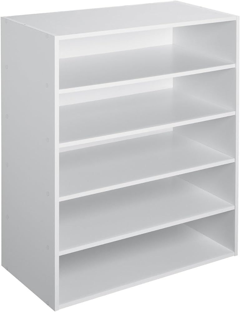 ClosetMaid 1565 Stackable 5-Shelf Organizer, White | Amazon (US)