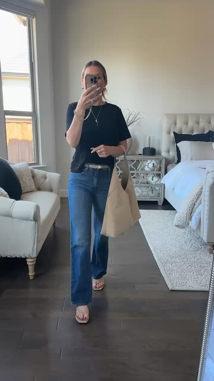An easy, everyday outfit that proves simple pieces can still feel polished 🤍

I started with a classic black tee from Aritzia (the kind you’ll reach for on repeat), paired with my favorite Mother jeans for that relaxed-but-refined fit. The neutral accessories from Target keep everything feeling light and effortless, and I added a delicate Amazon cross necklace for a subtle finishing touch.

This is one of those real-life outfits that works for everything—errands, lunch, or just wanting to feel put together without overthinking it.

Simple pieces, styled intentionally ✨

#over40style #highlowstyle #everydaystyle #ltkstyle #christianinfluencer

#LTKSeasonal #LTKootd #LTKgrwm