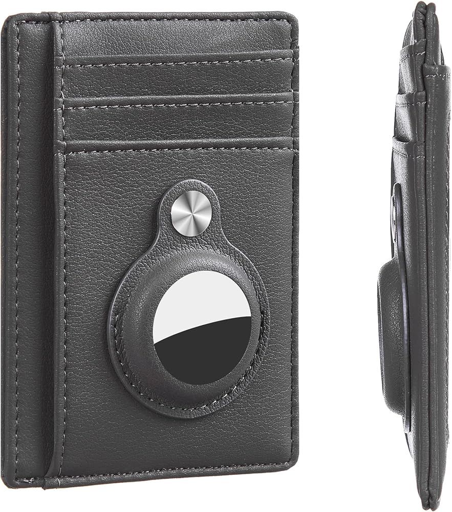 Hawanik Slim Minimalist Front Pocket Wallet with Built-in Case Holder for AirTag | Amazon (US)