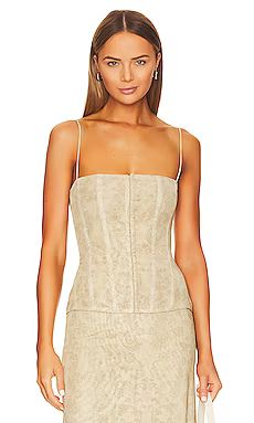 WeWoreWhat Multi Way Peplum Corset in Stone Multi from Revolve.com | Revolve Clothing (Global)