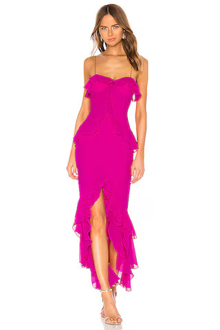 Lovers and Friends Melissa Gown in Magenta from Revolve.com | Revolve Clothing (Global)