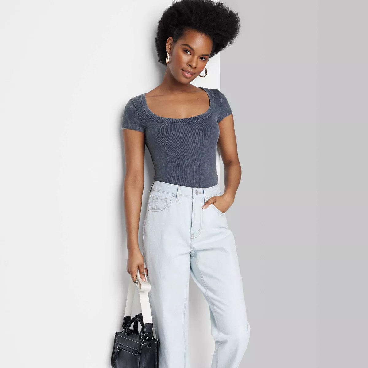 Women's Short Sleeve Rib Scoop Neck T-Shirt - Wild Fable™ | Target