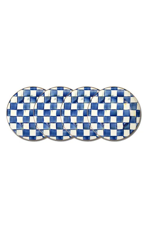 MACKENZIE CHILDS Royal Check Set of 4 Chargers in Blue/White at Nordstrom | Nordstrom