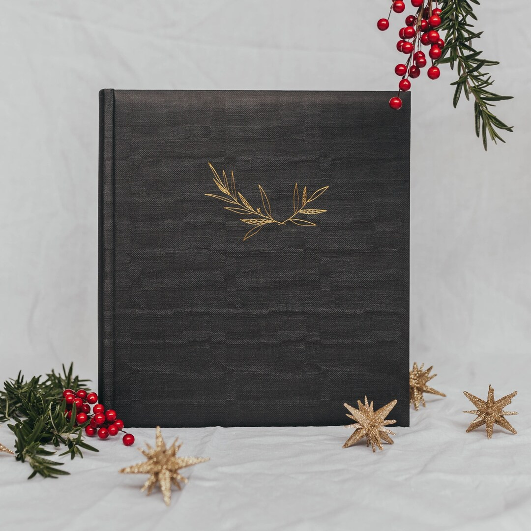 Large Photo Album with 500 4x6 pockets - 13.75"x13.5" - Black with Gold Stamping | Etsy (US)