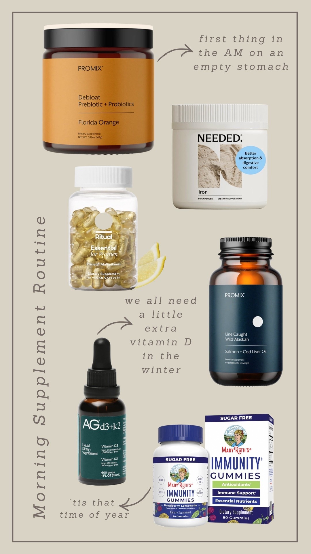 My morning supplement lineup! 

Healthy, mom, boy mom, morning routine, self care, vitamins, gut health

#LTKmorningroutine #LTKselfcare #LTKmomlife