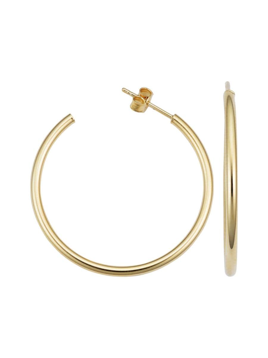 Oradina 14K Yellow Gold Sicily Hoops | Saks Fifth Avenue