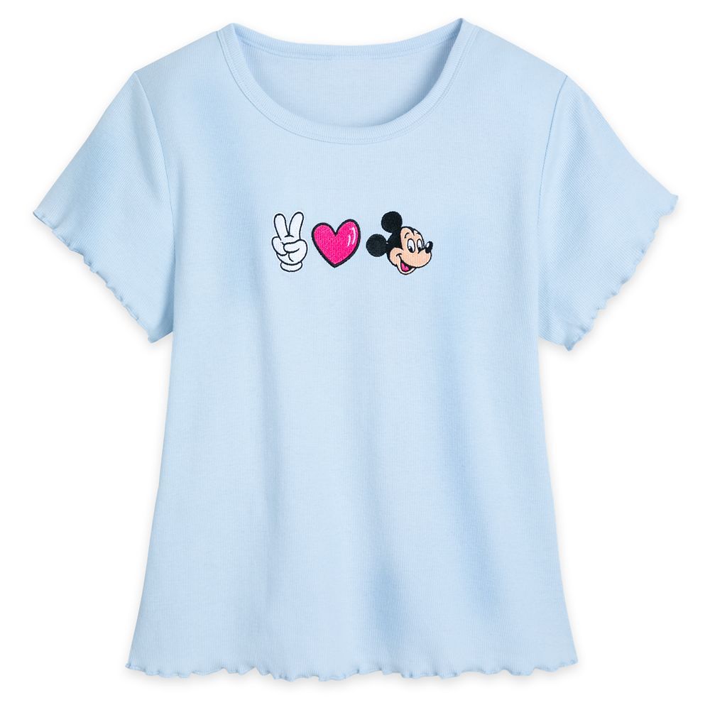 Mickey Mouse ''Peace, Love, Mickey'' T-Shirt for Women | Disney Store
