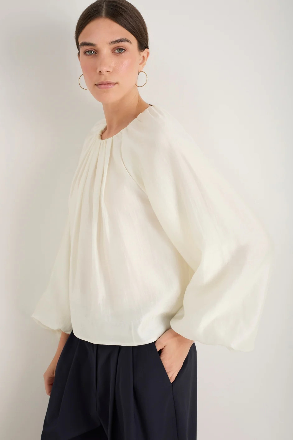 Cath x WYSE Lauren Top - Ivory | WYSE London
