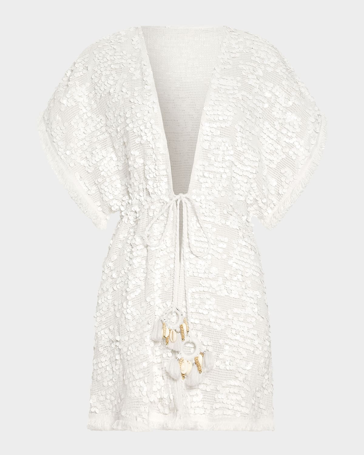 Laurie Paillette Coverup Mini Dress | Neiman Marcus