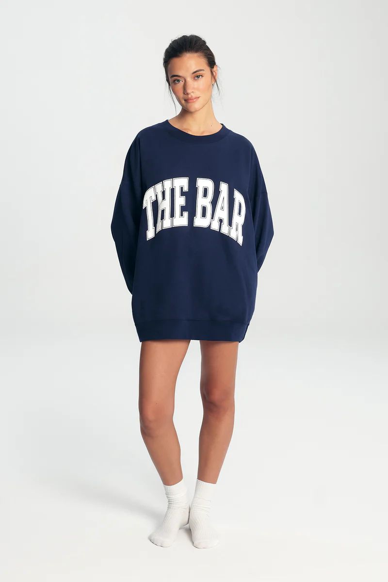 VARSITY SWEATSHIRT NAVY/WHITE | The Bar