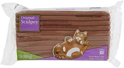 Original Sculpey Terra Cotta, Non Toxic, Polymer clay, Oven Bake Clay, 1 pound great for modeling... | Amazon (US)