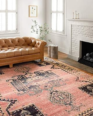 Loloi II Jocelyn JOC-06 Rose / Rose Southwestern Area Rug 6'-7" x 9'-7" | Amazon (US)