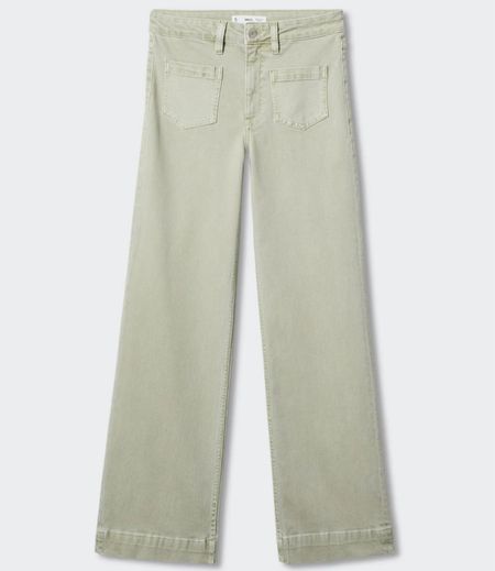 Mango Wide-Leg Jeans with Pockets in Green Apple

#LTKstyletip #LTKtravel #LTKunder100
