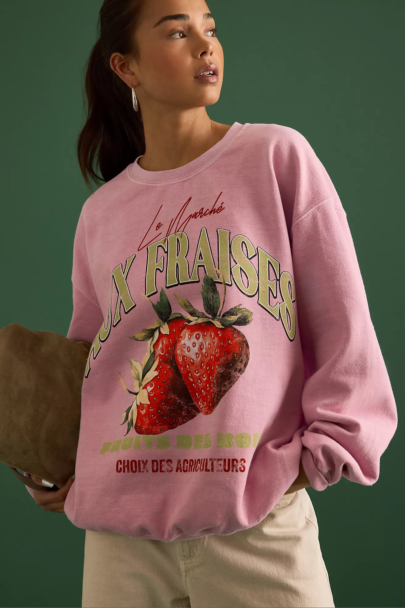 By Anthropologie Aux Fraises Graphic Sweatshirt | Anthropologie (UK)