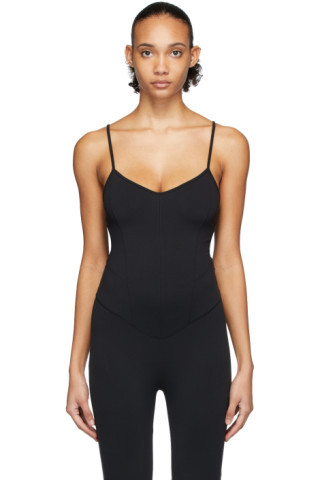 Black Corset Bodysuit | SSENSE 