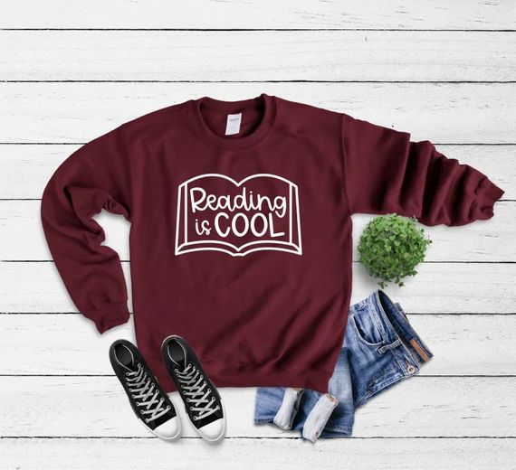 Reading Is Cool Sweater - Bookworm Shirt - Gift For Friend - Teacher Shirt  - Reading Is Cool Shi... | Etsy (CAD)