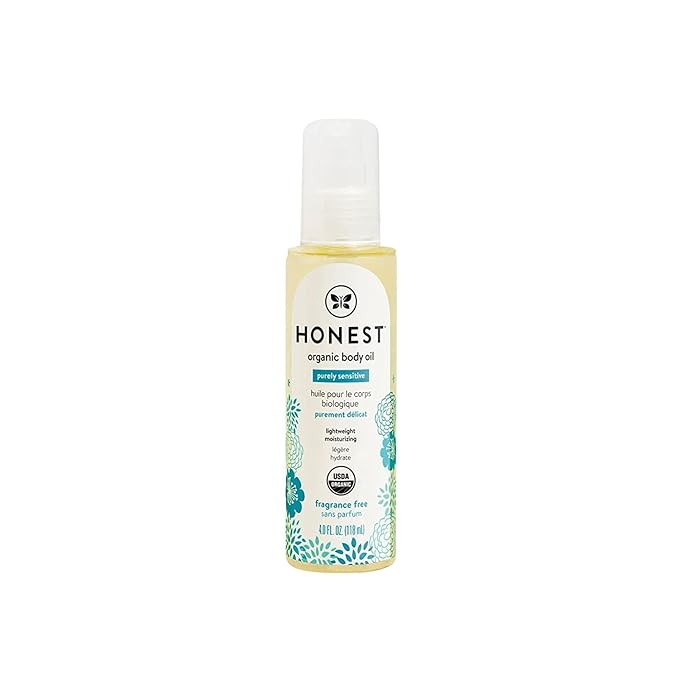The Honest Company Organic Body Oil | Gentle for Baby | Fragrance Free, Plant-Based, Hypoallergen... | Amazon (US)
