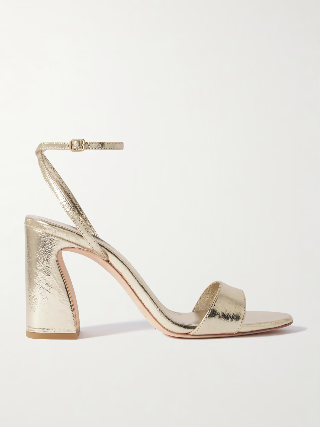 Loeffler Randall - Malia Metallic Crinkled-leather Sandals - Gold | NET-A-PORTER (US)