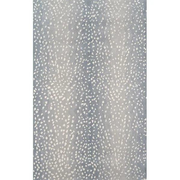 Erin Gates by Momeni Woodland Antelope Print Hand-tufted Wool Area Rug - 3' 6" x 5' 6" - Denim - ... | Bed Bath & Beyond