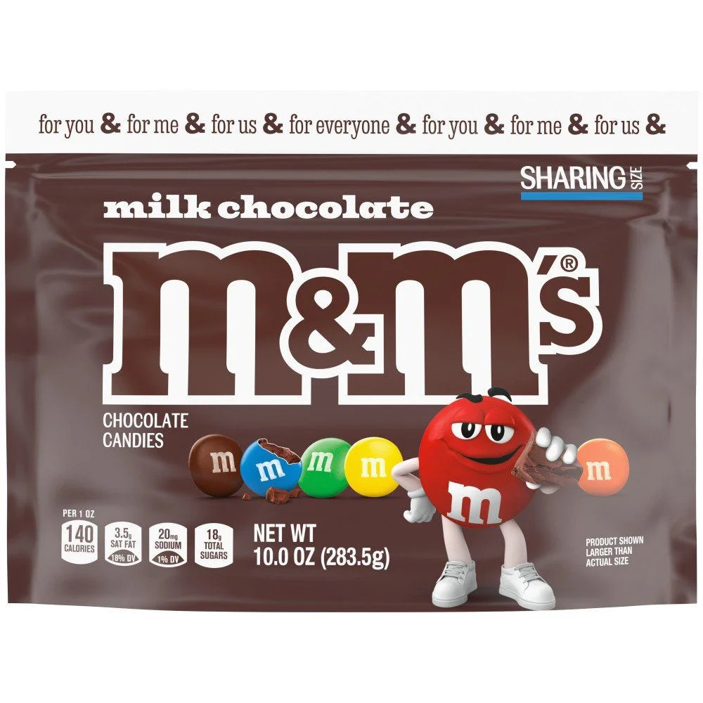 M&M'S Milk Chocolate Candy - Sharing Size - 10 oz | Walmart (US)
