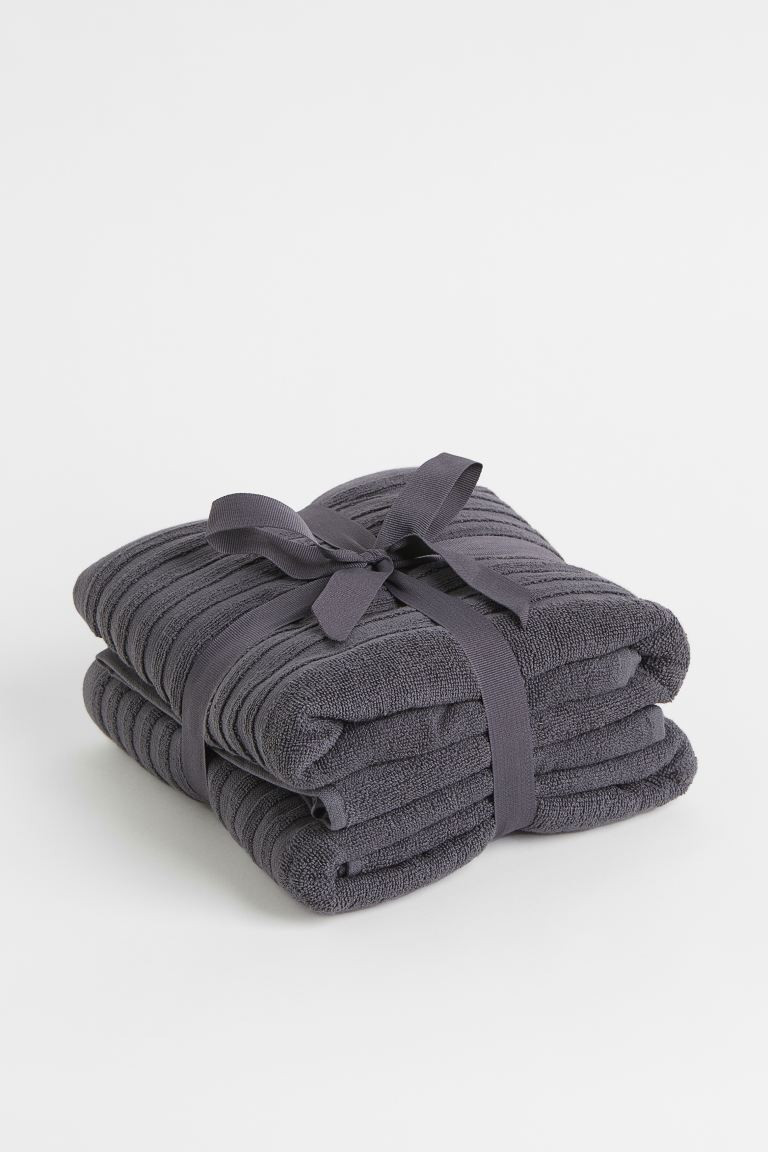 2-pack Cotton Bath Towels | H&M (US + CA)