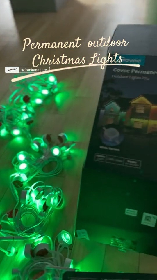 Outdoor all year round permanent lights
- Christmas lighting decorations 
- can adjust to ANY and all colors 


   Works on an app, Highly recommended 
links to music 

#ltkhome #ltkover40 #ltkparties

#LTKHoliday #LTKSeasonal #LTKWedding